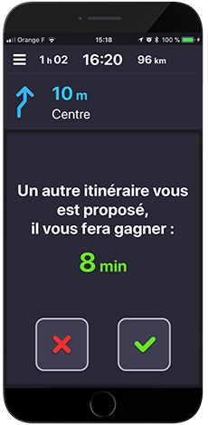Itinéraire Application Coyote
